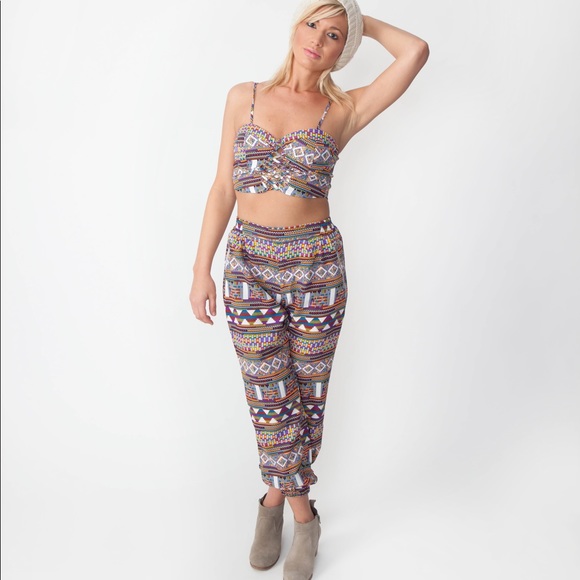 2 piece pant and bralette set - Picture 1 of 3